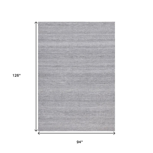 HomeRoots 5' Cream and Gray Abstract Hand-Woven Area Rug for Modern Elegance in Living Spaces and Homes 8' X 11' 660301