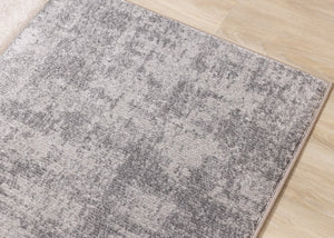 HomeRoots 7' Modern Geometric Area Rug in Gray, Cream, and Beige – Durable, Stain-Resistant Design for Style 3' X 5' 660322