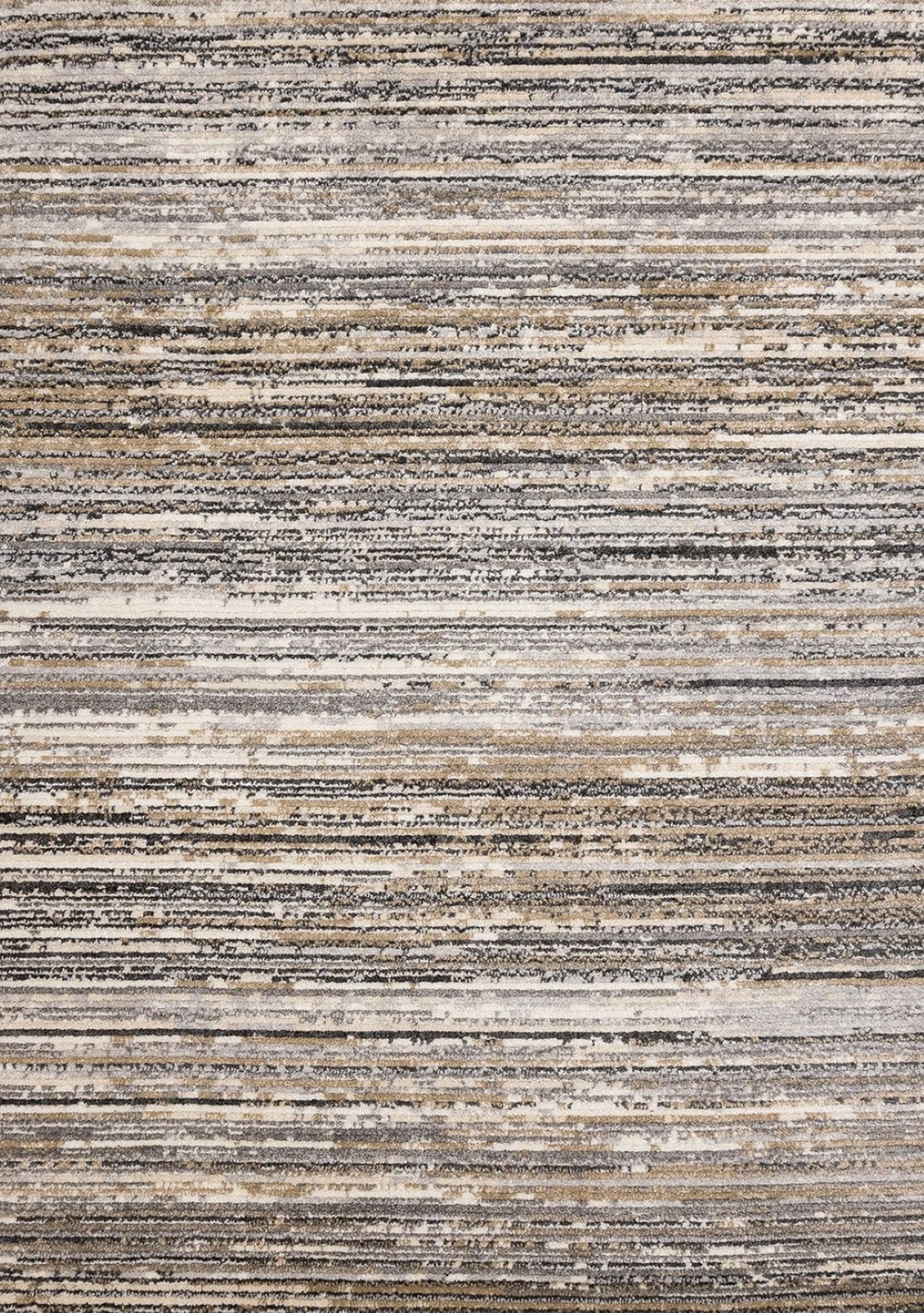 HomeRoots 5' Striped Area Rug in Gray, Black & Beige – Durable, Stain-Resistant Design for Modern Homes 5' X 8' 660335