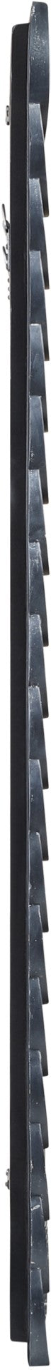 Meridian Furniture Revolve Hand-carved Oak Veneer Wall Mirror with Bold Art Deco Relief Frame for Any Room Black 32.5" W x 47.5" H 66034Black-M