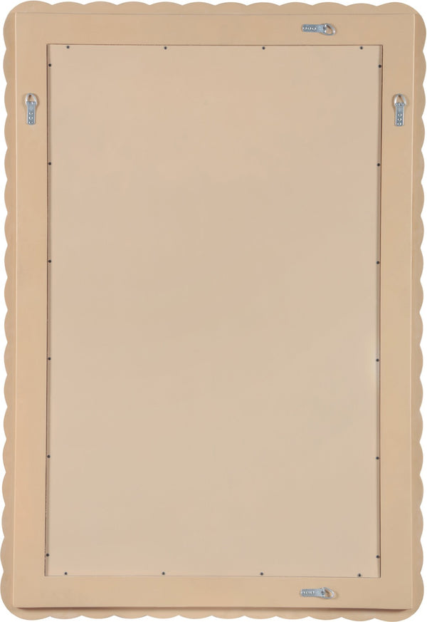 Meridian Furniture Revolve Hand-carved Oak Veneer Wall Mirror with Bold Art Deco Relief Frame for Any Room Natural 32.5" W x 47.5" H 66034Natural-M