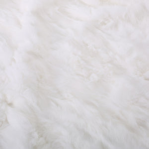 English Elm Christopher Knight Home® - THROW White Faux Rabbit Fur Throw Blanket 50x60in — Plush Cozy Glam Accent, Ivory Back, Dry Clean Only 66039.00
