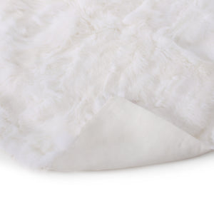 English Elm Christopher Knight Home® - THROW White Faux Rabbit Fur Throw Blanket 50x60in — Plush Cozy Glam Accent, Ivory Back, Dry Clean Only 66039.00