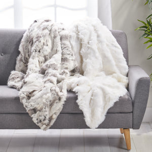 English Elm Christopher Knight Home® - THROW Faux Fur Grey Cozy Throw Blanket for Winter Nights — Ultra-Soft Breathable Texture, Stylish Warmth 66040.00