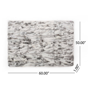 English Elm Christopher Knight Home® - THROW Faux Fur Grey Cozy Throw Blanket for Winter Nights — Ultra-Soft Breathable Texture, Stylish Warmth 66040.00