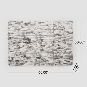 English Elm Christopher Knight Home® - THROW Faux Fur Grey Cozy Throw Blanket for Winter Nights — Ultra-Soft Breathable Texture, Stylish Warmth 66040.00