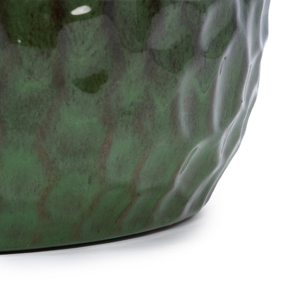 English Elm 3 Pieces Ceramic Flowerpot Set - Handcrafted Antique Green Planters For Indoor & Outdoor Decor W3273P321525