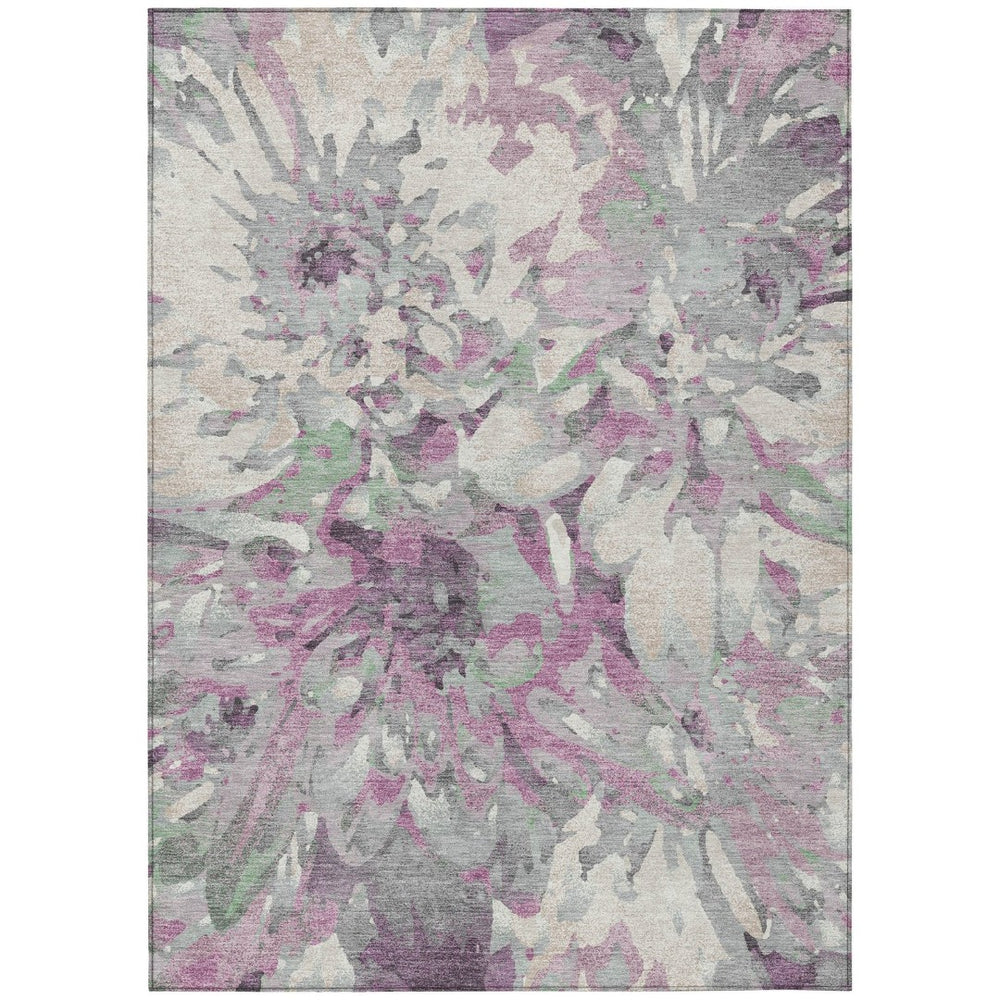 HomeRoots 9' X 12' Blush Ivory Gray Floral Indoor Outdoor Area Rug – Durable, Washable, Elegant for Any Space 660443