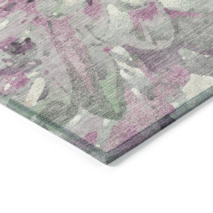 HomeRoots 9' X 12' Blush Ivory Gray Floral Indoor Outdoor Area Rug – Durable, Washable, Elegant for Any Space 660443