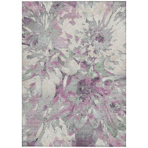 HomeRoots 9' X 12' Blush Ivory Gray Floral Indoor Outdoor Area Rug – Durable, Washable, Elegant for Any Space 660443