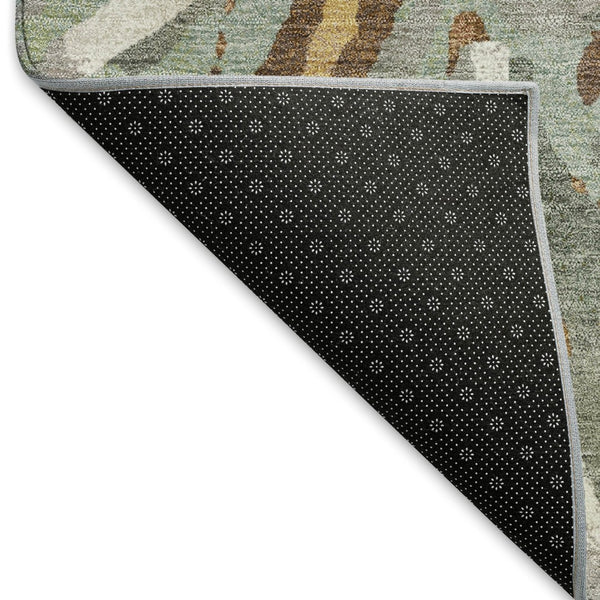 HomeRoots 10' Copper Gray and Ivory Floral Washable Area Rug for Indoor/Outdoor Use - Durable & Stylish Decor 660450