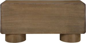 Meridian Furniture Adagio Oak Veneer Sideboard Buffet with Soft Close Drawers for Elegant Dining Room Storage Brown 66045Brown