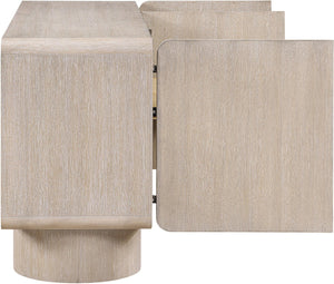 Meridian Furniture Adagio Oak Veneer Sideboard Buffet with Soft Close Drawers for Elegant Dining Room Storage Natural 66045Natural