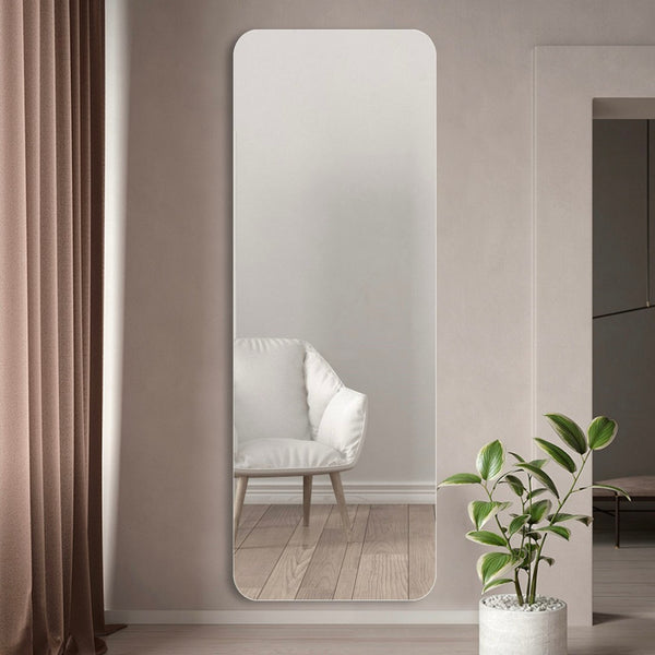 English Elm 56x15inch Frameless Wall Mirror with Rounded Corners for Bedroom Hallway or Salon W2071P197208