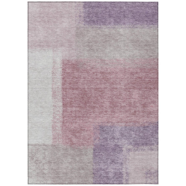 HomeRoots 5' X 8' Versatile Blush, Ivory & Gray Abstract Rug - Washable, Durable for Indoor & Outdoor Use! 660482