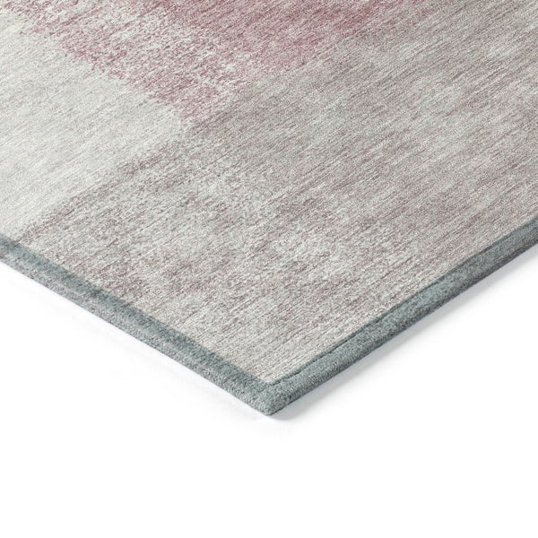 HomeRoots 8' Blush Ivory and Gray Round Abstract Rug - Stylish, Washable, Durable for Indoor & Outdoor Spaces 660483