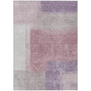 HomeRoots 9' X 12' Stylish Blush Ivory Gray Abstract Rug – Washable, Durable, Versatile for Indoor & Outdoor Use 660485