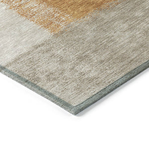 HomeRoots 5' X 8' Washable Indoor Outdoor Area Rug in Rust, Ivory & Blue - Stylish, Durable & Easy to Clean 660500