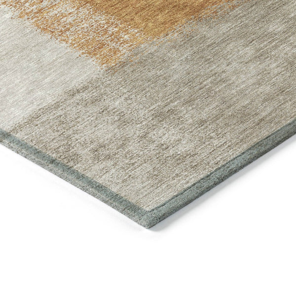 HomeRoots 5' X 8' Washable Indoor Outdoor Area Rug in Rust, Ivory & Blue - Stylish, Durable & Easy to Clean 660500