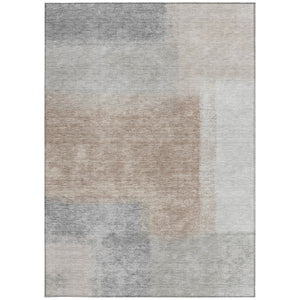 HomeRoots 8' X 10' Contemporary Taupe Ivory Gray Abstract Washable Indoor Outdoor Area Rug for Any Space 660508