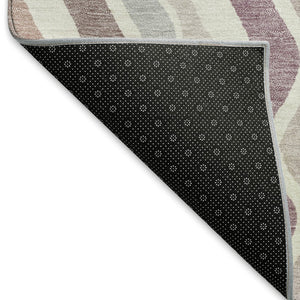 HomeRoots 5' X 8' Blush Ivory Taupe Striped Washable Area Rug - Durable Indoor/Outdoor Style for Every Space 660530