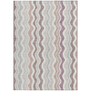 HomeRoots 8' X 10' Washable Indoor Outdoor Area Rug in Blush, Ivory & Taupe - Stylish & Durable for Any Space 660532