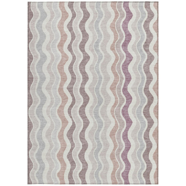 HomeRoots 8' X 10' Washable Indoor Outdoor Area Rug in Blush, Ivory & Taupe - Stylish & Durable for Any Space 660532