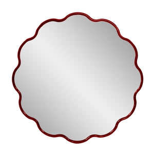 Howard Elliott Kushi Flower-shaped Decorative Mirror – Vibrant Customizable Frame For Unique Home Décor Style Red Polyresin 66061bu-howard-elliott