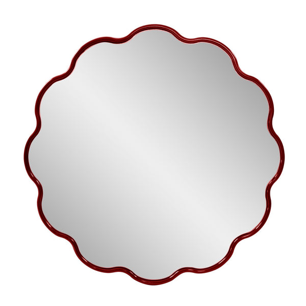 Howard Elliott Kushi Flower-shaped Decorative Mirror – Vibrant Customizable Frame For Unique Home Décor Style Red Polyresin 66061bu-howard-elliott