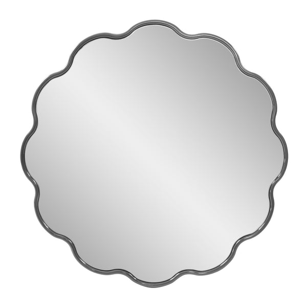 Howard Elliott Kushi Flower-shaped Decorative Mirror – Vibrant Customizable Frame For Unique Home Décor Style Gray Polyresin 66061ch-howard-elliott