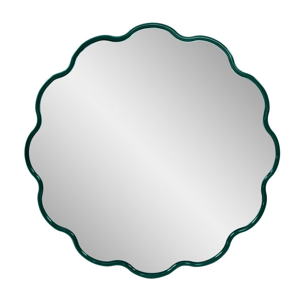 Howard Elliott Kushi Flower-shaped Decorative Mirror – Vibrant Customizable Frame For Unique Home Décor Style Green Polyresin 66061hg-howard-elliott