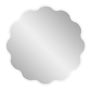 Howard Elliott Kushi Flower-shaped Decorative Mirror – Vibrant Customizable Frame For Unique Home Décor Style White Polyresin 66061w-howard-elliott