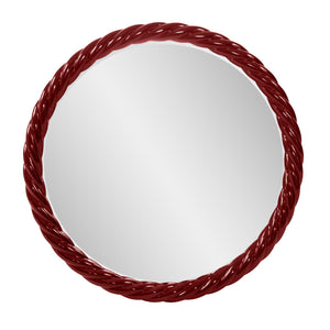 Howard Elliott Gita Braided Round Mirror: Customize Your Space With Coastal Charm And Elegant Symmetry Today! Red Polyresin 66062bu-howard-elliott