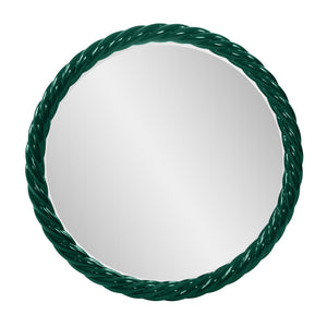 Howard Elliott Gita Braided Round Mirror: Customize Your Space With Coastal Charm And Elegant Symmetry Today! Green Polyresin 66062hg-howard-elliott