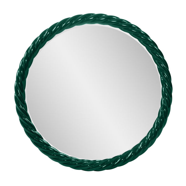 Howard Elliott Gita Braided Round Mirror: Customize Your Space With Coastal Charm And Elegant Symmetry Today! Green Polyresin 66062hg-howard-elliott