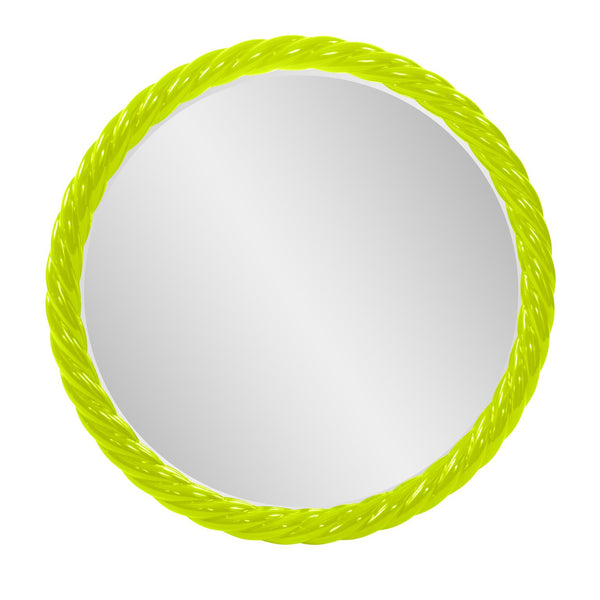 Howard Elliott Gita Braided Round Mirror: Customize Your Space With Coastal Charm And Elegant Symmetry Today! Green Polyresin 66062mg-howard-elliott