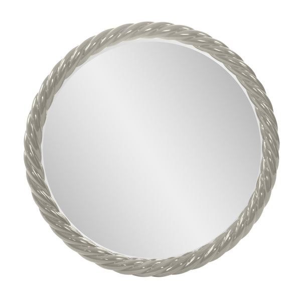 Howard Elliott Gita Braided Round Mirror: Customize Your Space With Coastal Charm And Elegant Symmetry Today! Gray Polyresin 66062n-howard-elliott