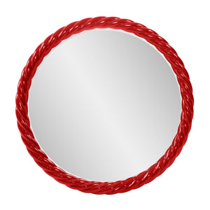 Howard Elliott Gita Braided Round Mirror: Customize Your Space With Coastal Charm And Elegant Symmetry Today! Red Polyresin 66062r-howard-elliott