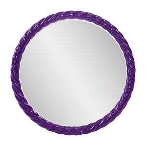 Howard Elliott Gita Braided Round Mirror: Customize Your Space With Coastal Charm And Elegant Symmetry Today! Purple Polyresin 66062rp-howard-elliott