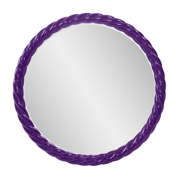 Howard Elliott Gita Braided Round Mirror: Customize Your Space With Coastal Charm And Elegant Symmetry Today! Purple Polyresin 66062rp-howard-elliott