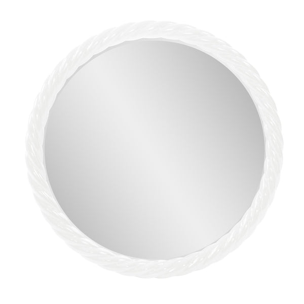 Howard Elliott Gita Braided Round Mirror: Customize Your Space With Coastal Charm And Elegant Symmetry Today! White Polyresin 66062w-howard-elliott