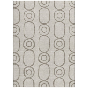 HomeRoots 10' Stylish Taupe Beige & Ivory Geometric Washable Indoor/Outdoor Area Rug - Durable & Easy Care 660642
