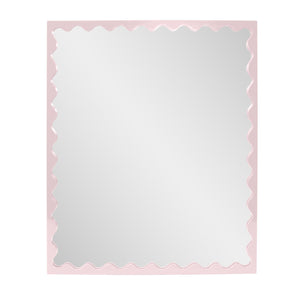 Howard Elliott Santosh Rectangular Mirror With Scalloped Frame Design For Versatile Home Decor Appeal Purple Polyresin 66064li-howard-elliott