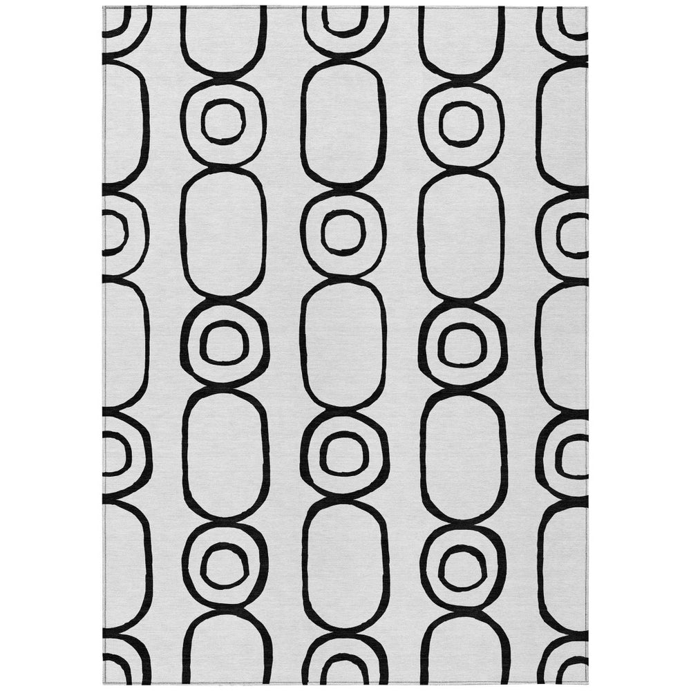 HomeRoots 10' X 14' Modern Geometric Washable Area Rug for Indoor & Outdoor Spaces - Durable & Stylish Design 660654