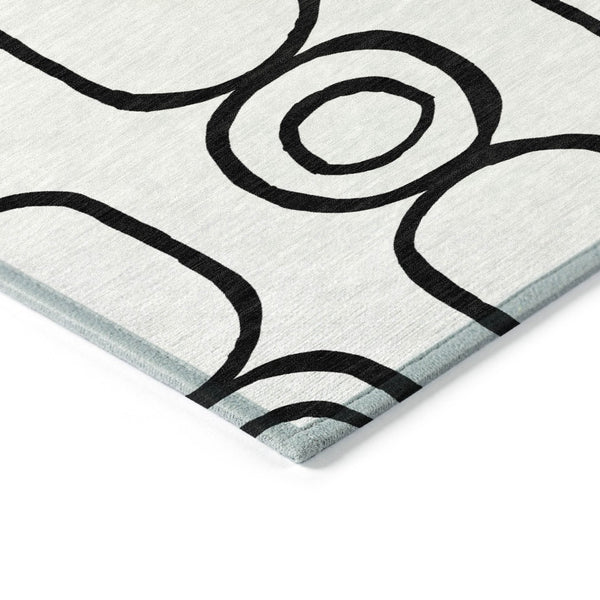 HomeRoots 10' X 14' Modern Geometric Washable Area Rug for Indoor & Outdoor Spaces - Durable & Stylish Design 660654