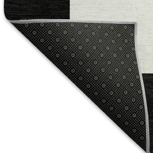 HomeRoots 10' X 14' Stylish Black and White Geometric Area Rug - Durable, Washable, Perfect for Indoor & Outdoor Use 660666