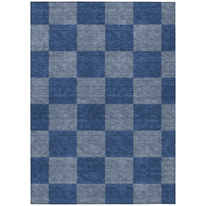 HomeRoots 9' Modern Blue and Gray Geometric Area Rug - Stylish, Washable, and Durable for Indoor/Outdoor Use 660671