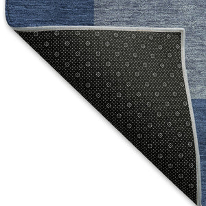 HomeRoots 9' Modern Blue and Gray Geometric Area Rug - Stylish, Washable, and Durable for Indoor/Outdoor Use 660671