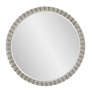 Howard Elliott Varsha Round Oversized Beaded Mirror – Customizable Elegance For Your Timeless Home Decor Gray Polyresin 66067n-howard-elliott