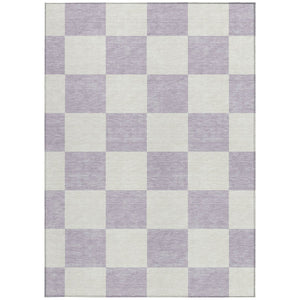 HomeRoots 10' Durable Lavender & Ivory Geometric Washable Area Rug for Indoor & Outdoor Spaces, Stain-Resistant 660714